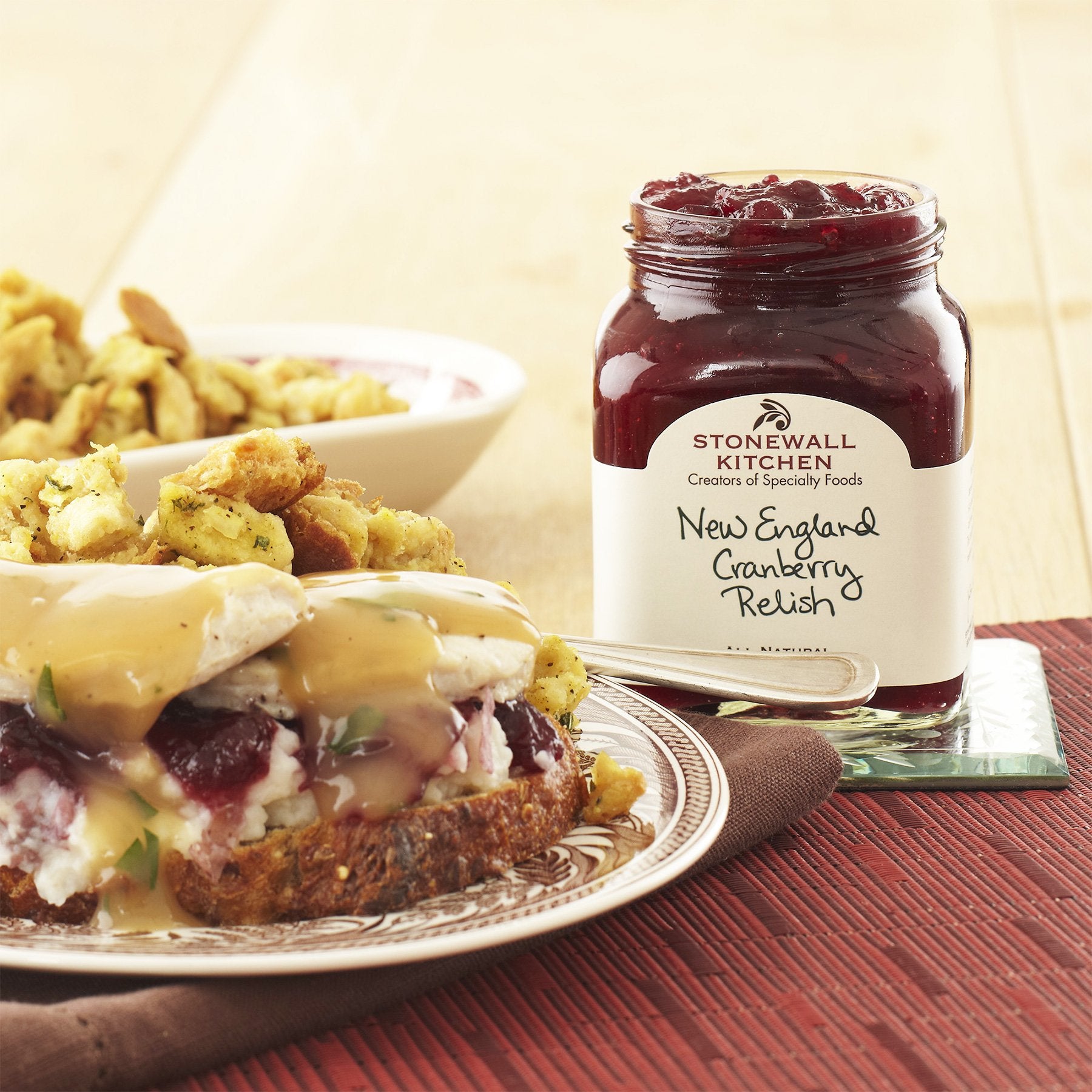 Stonewall Kitchen Cranberry Relish on a sandwich for a tangy, sweet kick.
