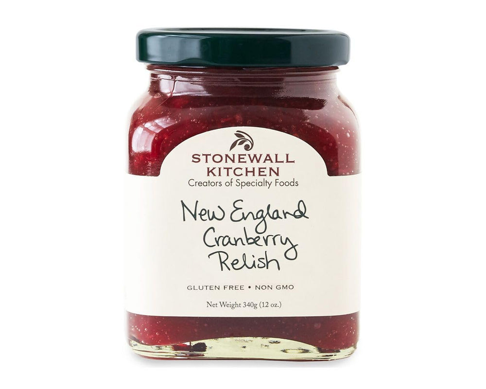 Stonewall Kitchen Cranberry Relish on a turkey platter suggesting pairing for holidays.