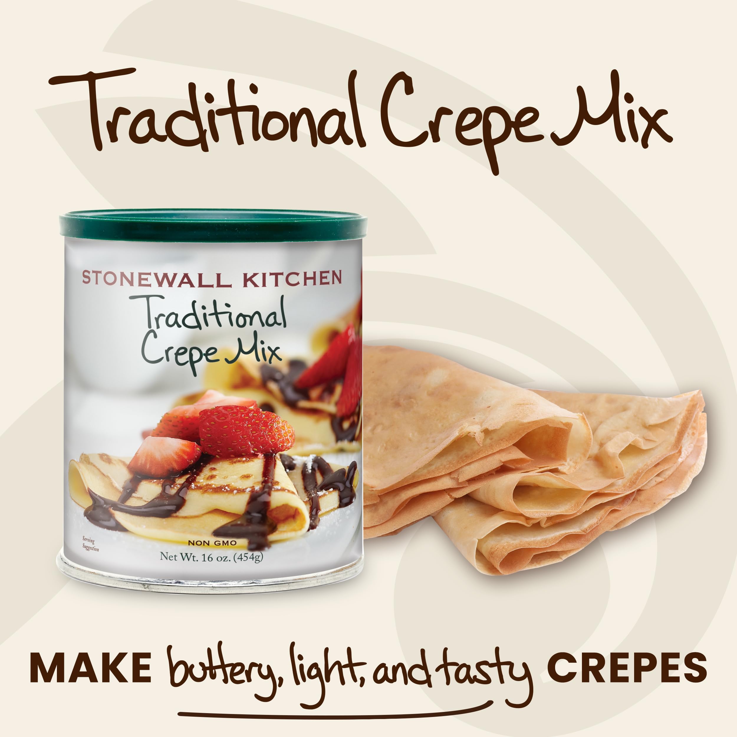 Stonewall Kitchen crepe batter ready to pour for easy mornings