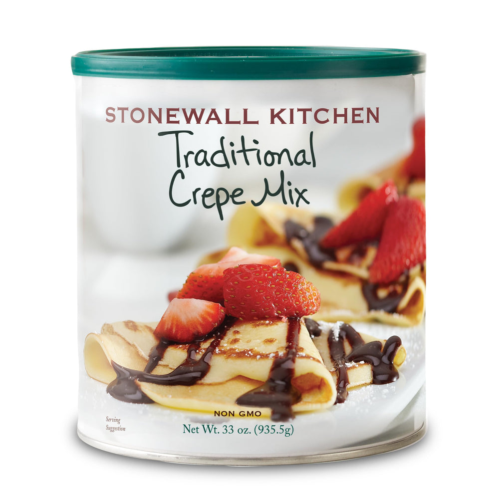 Stonewall Kitchen crepe mix 33-ounce ready for quick breakfast crepes.