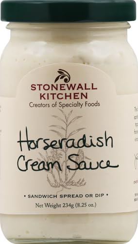 Stonewall Kitchen Horseradish Cream Sauce tops a roast beef sandwich with bold flavor.