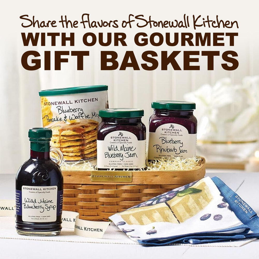 Stonewall Kitchen Ingredients close-up emphasizes premium components for taste.