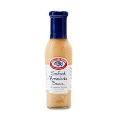 Stonewall Kitchen Legal Sea Foods Remoulade Sauce bottle showcasing creamy 11 oz for seafood dipping