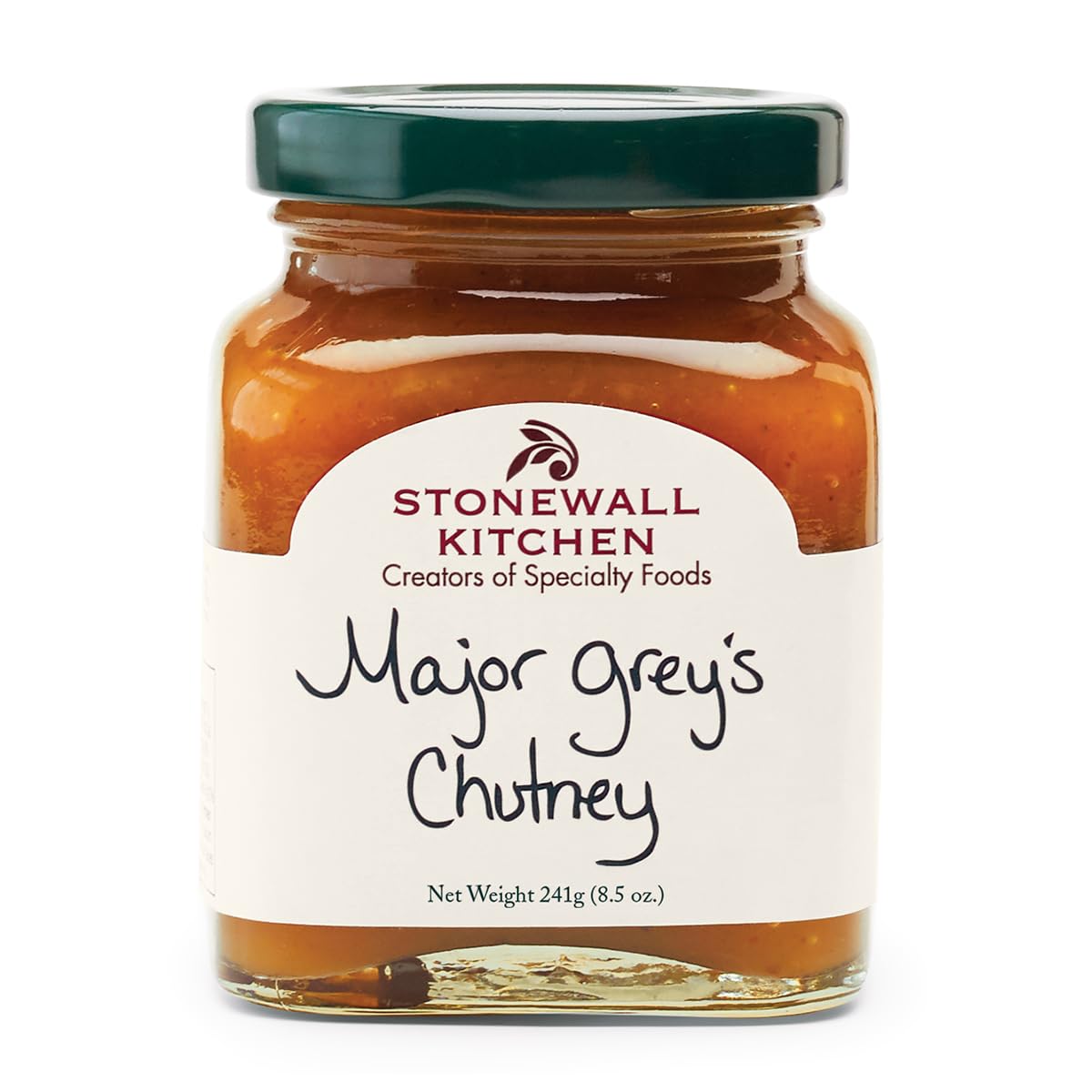 Stonewall Kitchen Major Grey's Chutney jar, perfect with cheeses and charcuterie.