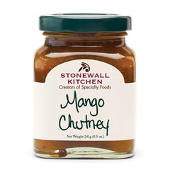 Stonewall Kitchen Mango Chutney jar ready for use with grilled meats.