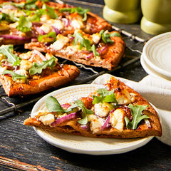 Stonewall Kitchen Maple Bacon Onion Jam pizza base, sweet-savory spread for crust
