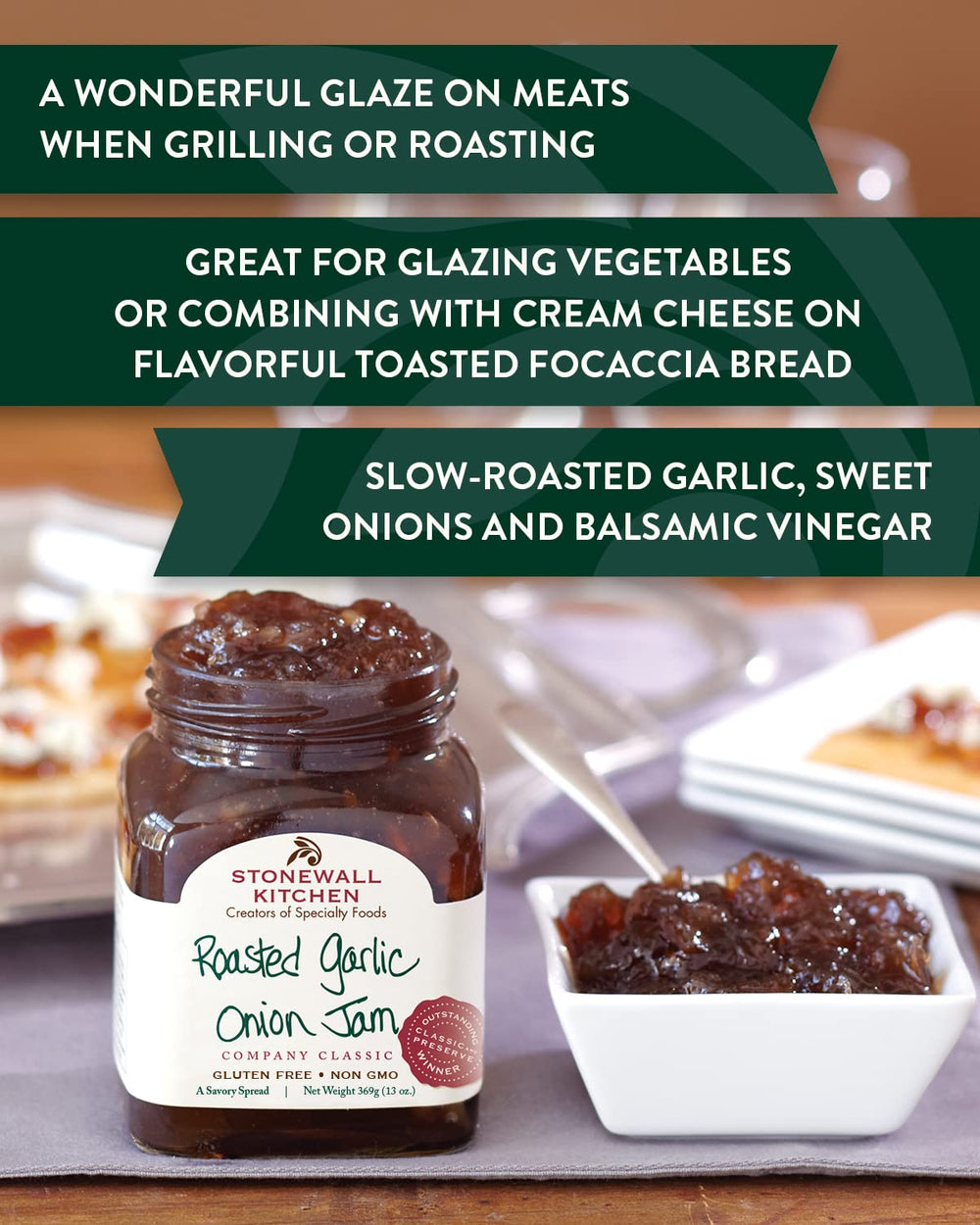 Pizza topping idea with Stonewall Kitchen jam on crust