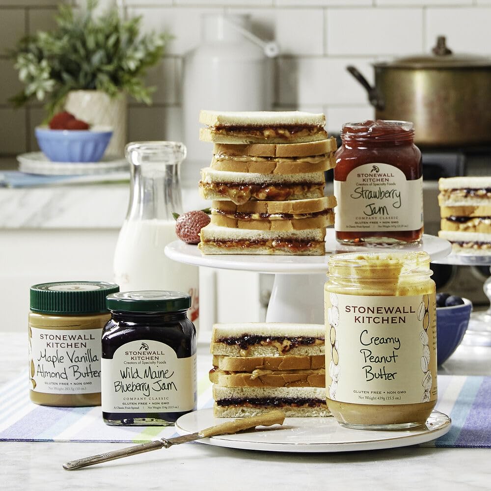 Stonewall Kitchen Wild Maine Blueberry Jam on toast sample.