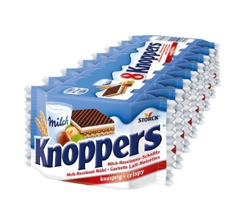 Storck Knoppers 8-pack wrapped bars for on-the-go snacking and sharing