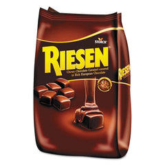 Storck Riesen dark chocolate caramel candies in a 30 oz bulk bag, ideal for gifting.
