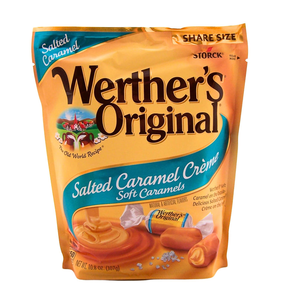 Individually wrapped Werther's Original caramels, great for on-the-go snacking.