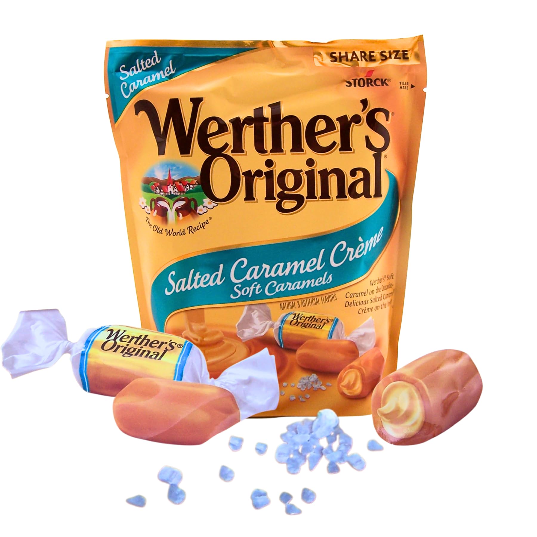 Shareable size bag of Werther's Original caramels ready for gatherings.