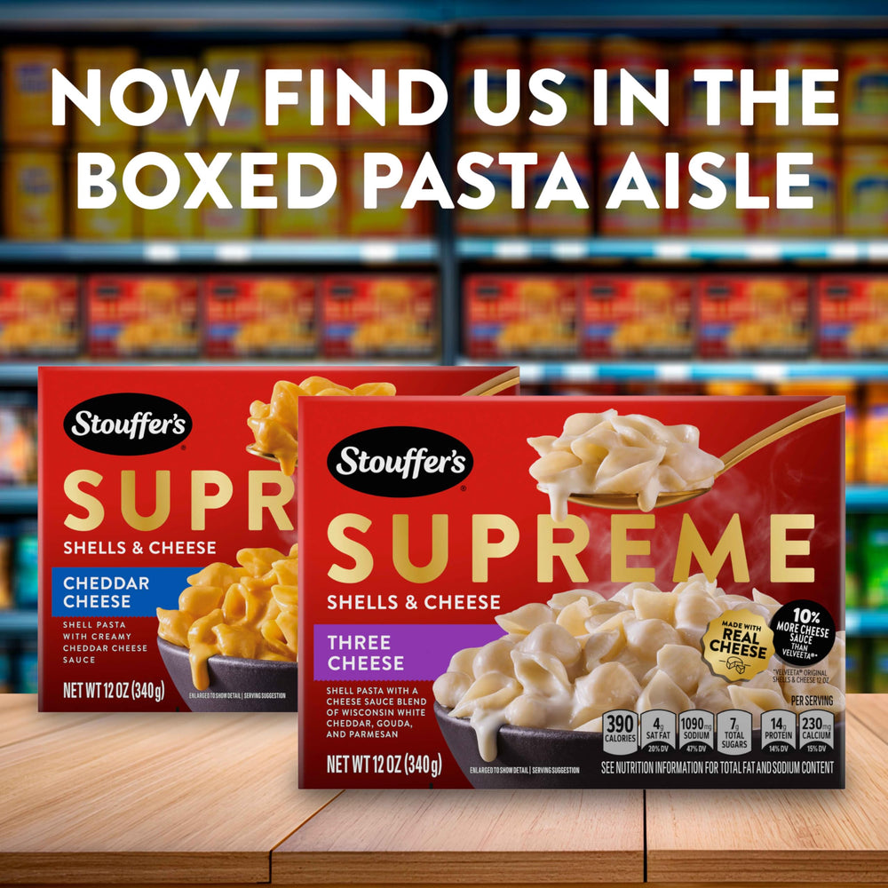 Stouffer's three-cheese sauce delivers extra cheese per serving