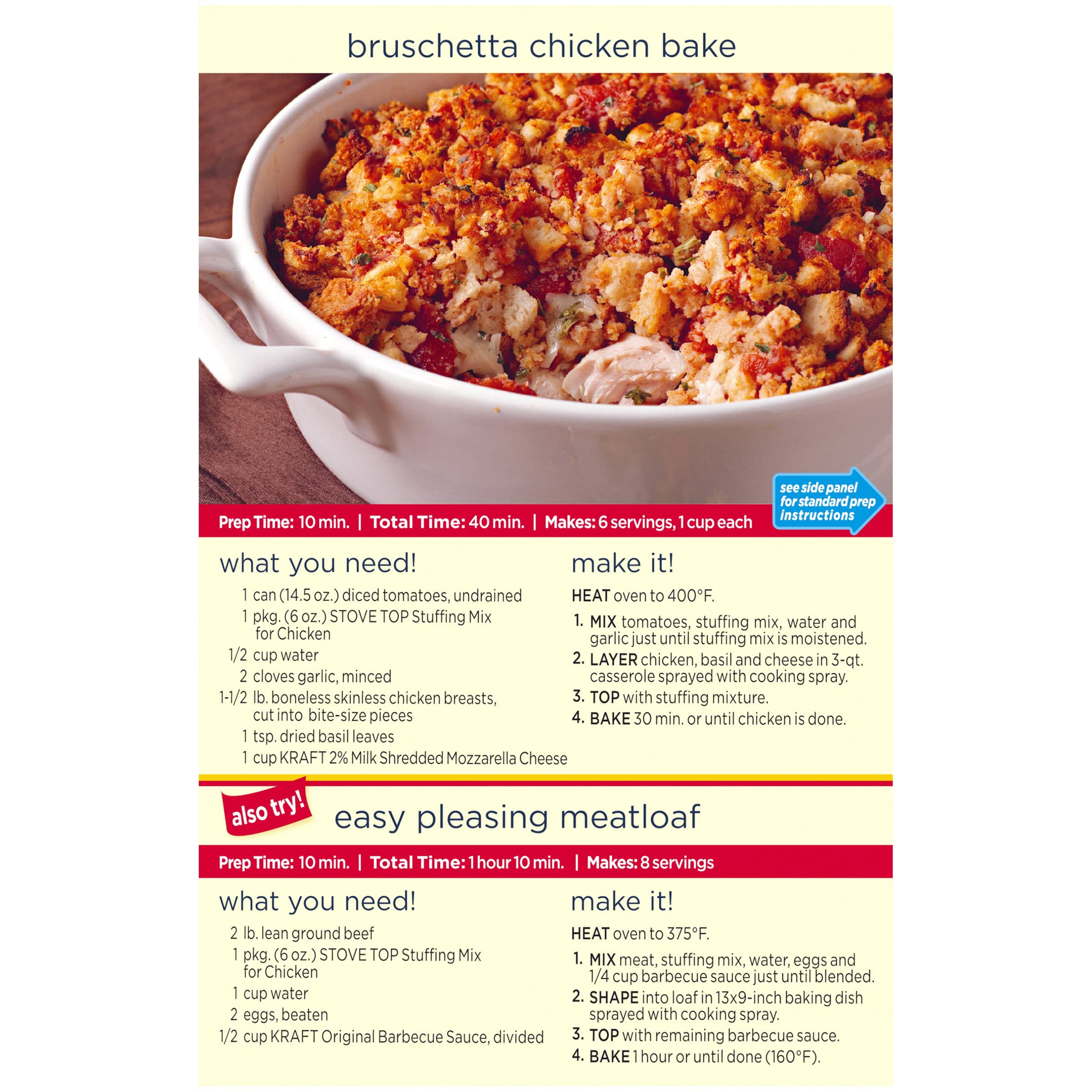 Stove Top Chicken Stuffing used in a casserole dish for a hearty meal.