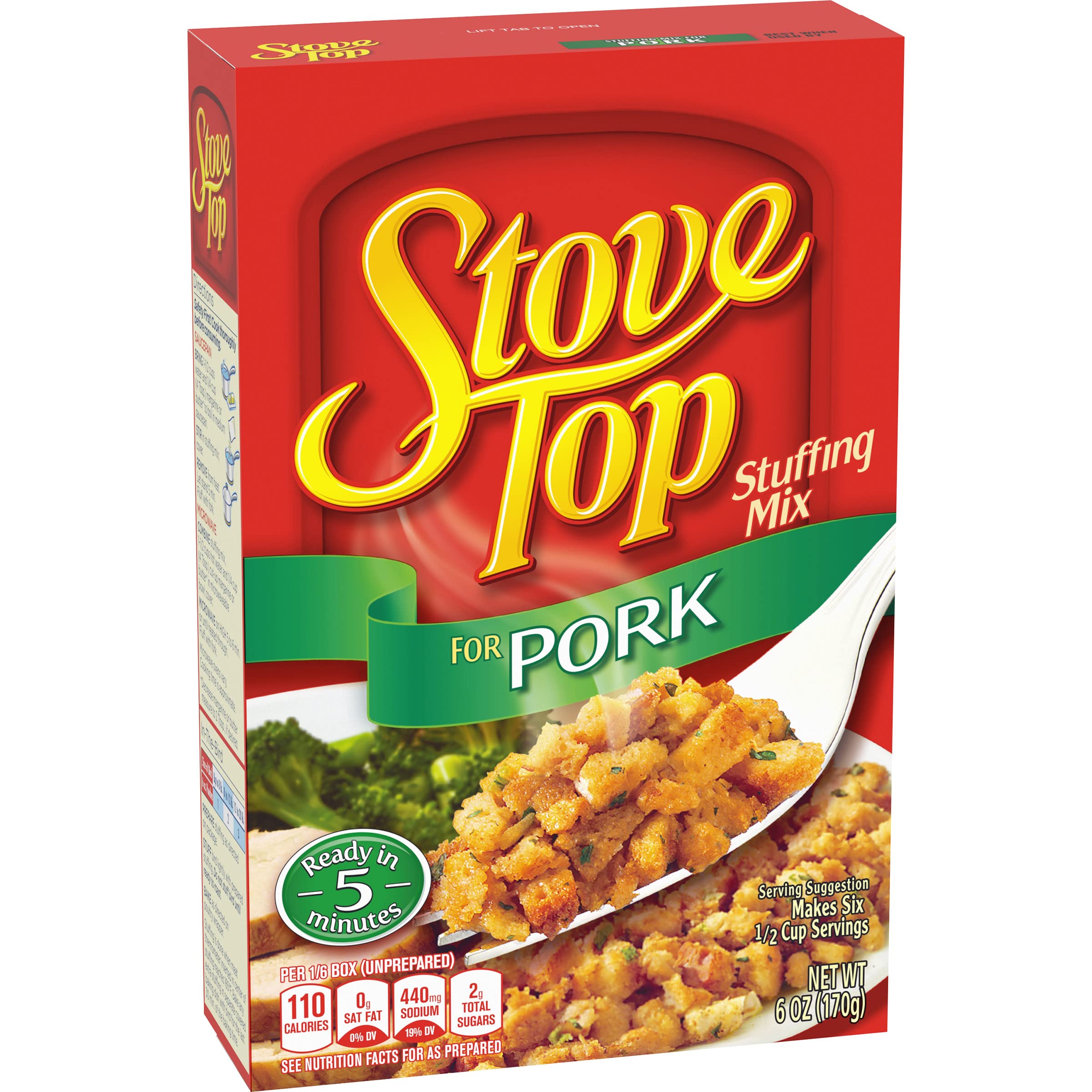 Stove Top Pork Stuffing Mix holiday table setting.