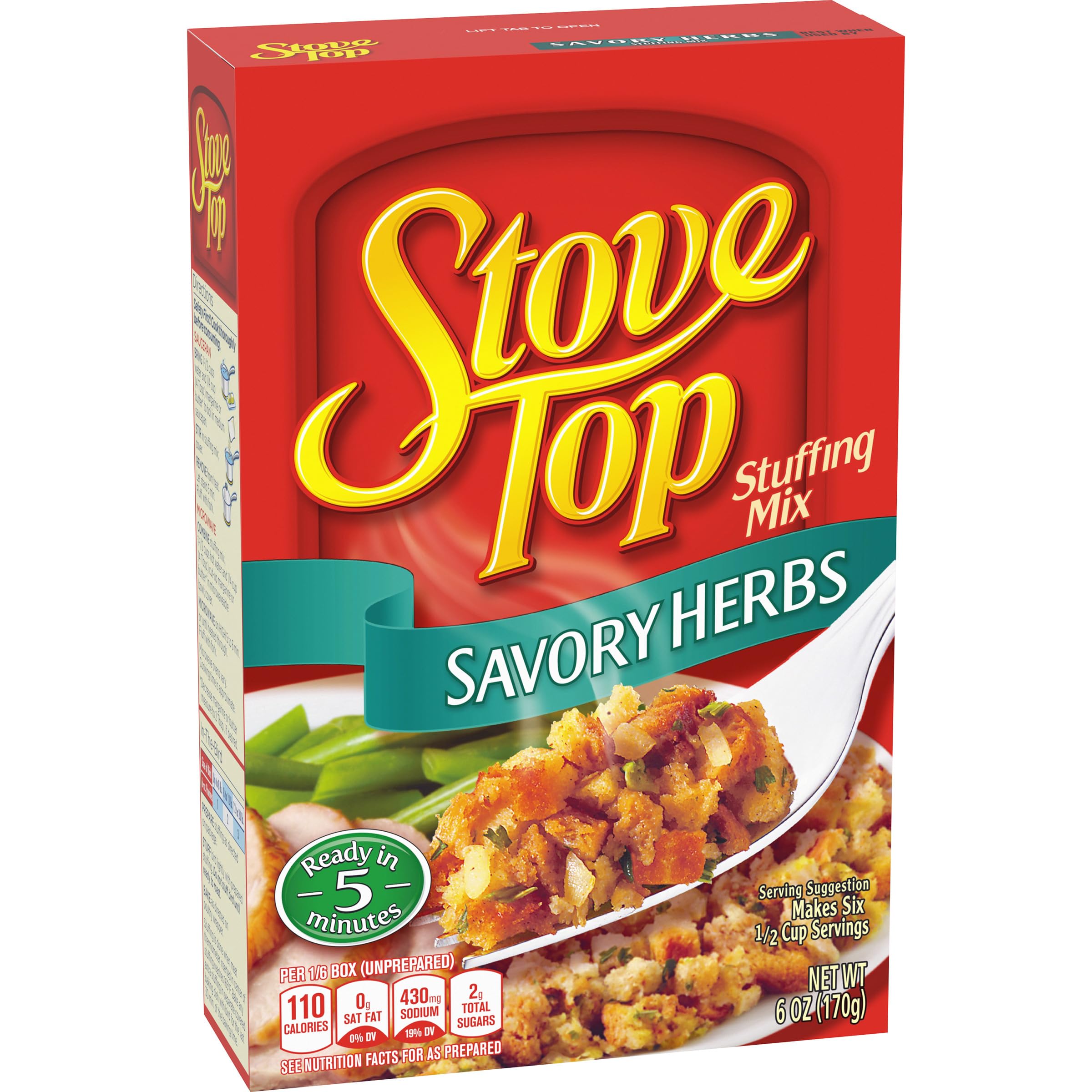 Stove Top Savory Herbs Stuffing leftovers repurposed into a meal