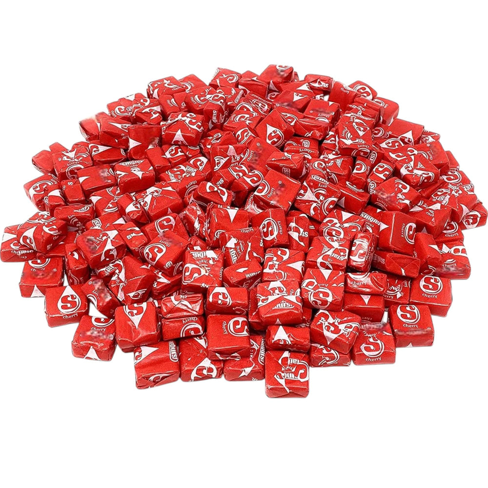 Str Burst Red Cherry packaging image highlights resealable stand-up bag for fresh snacking.