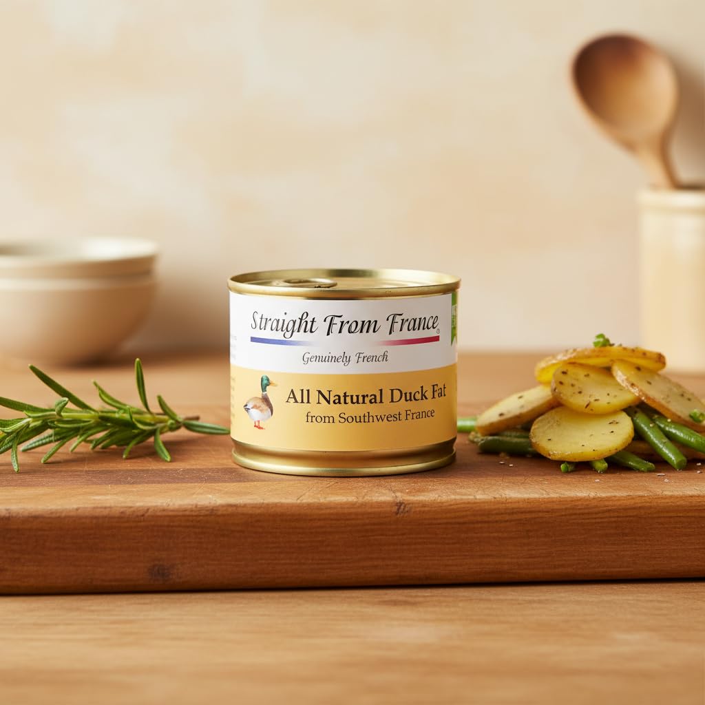 Straight from France duck fat kitchen setup highlighting clean preservative-free fat