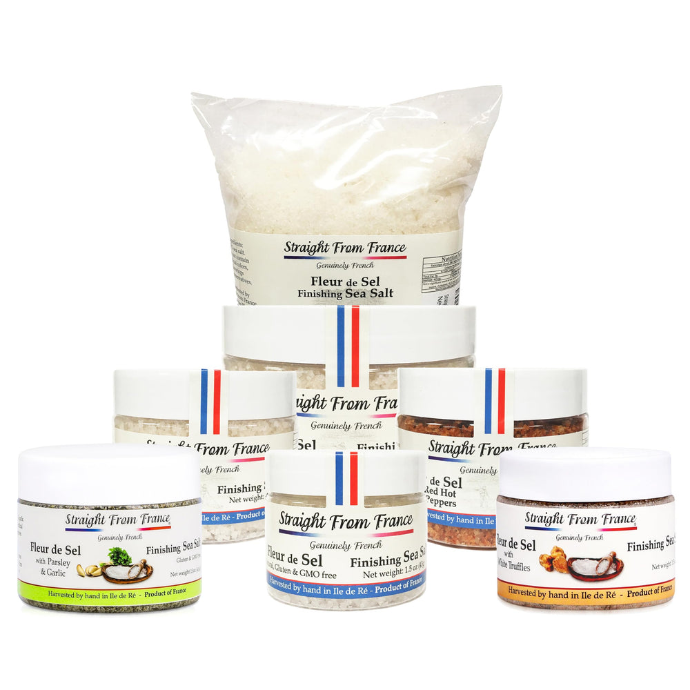 Packaging details of Straight from France Fleur de Sel highlighting artisanal craft
