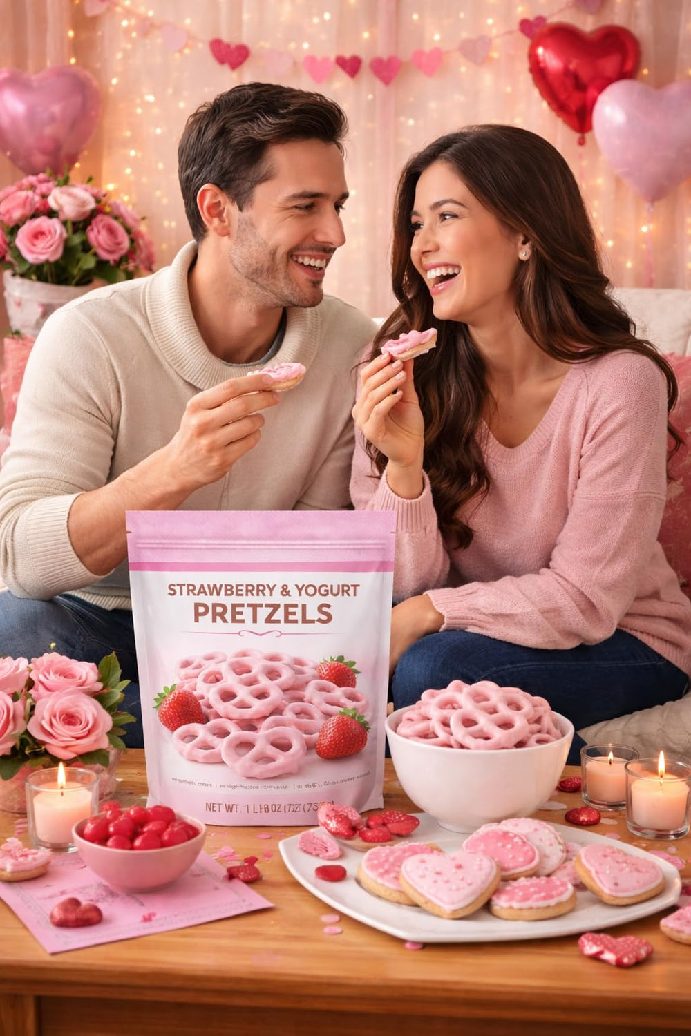 Strawberry Yogurt Pretzel Delights bowl for sharing and tasting