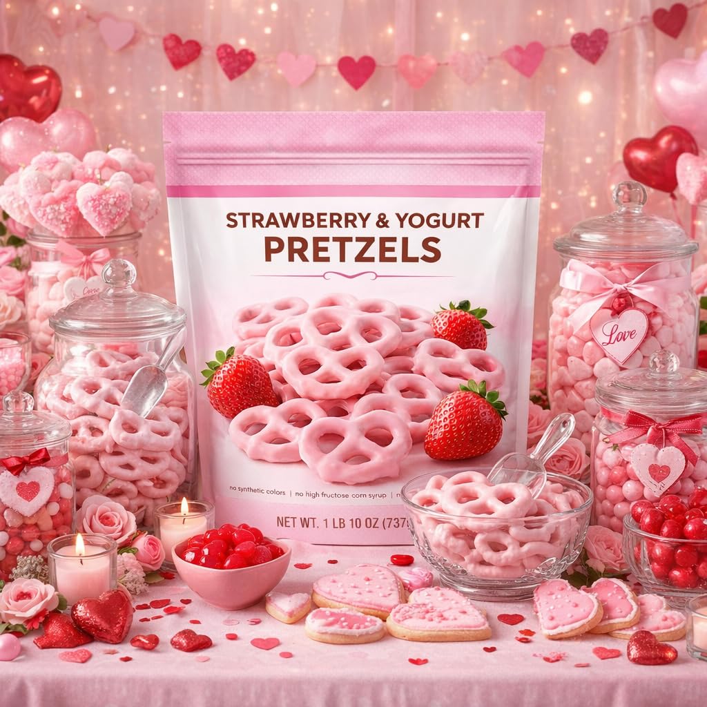 Strawberry Yogurt Pretzel Delights close-up of coating and texture