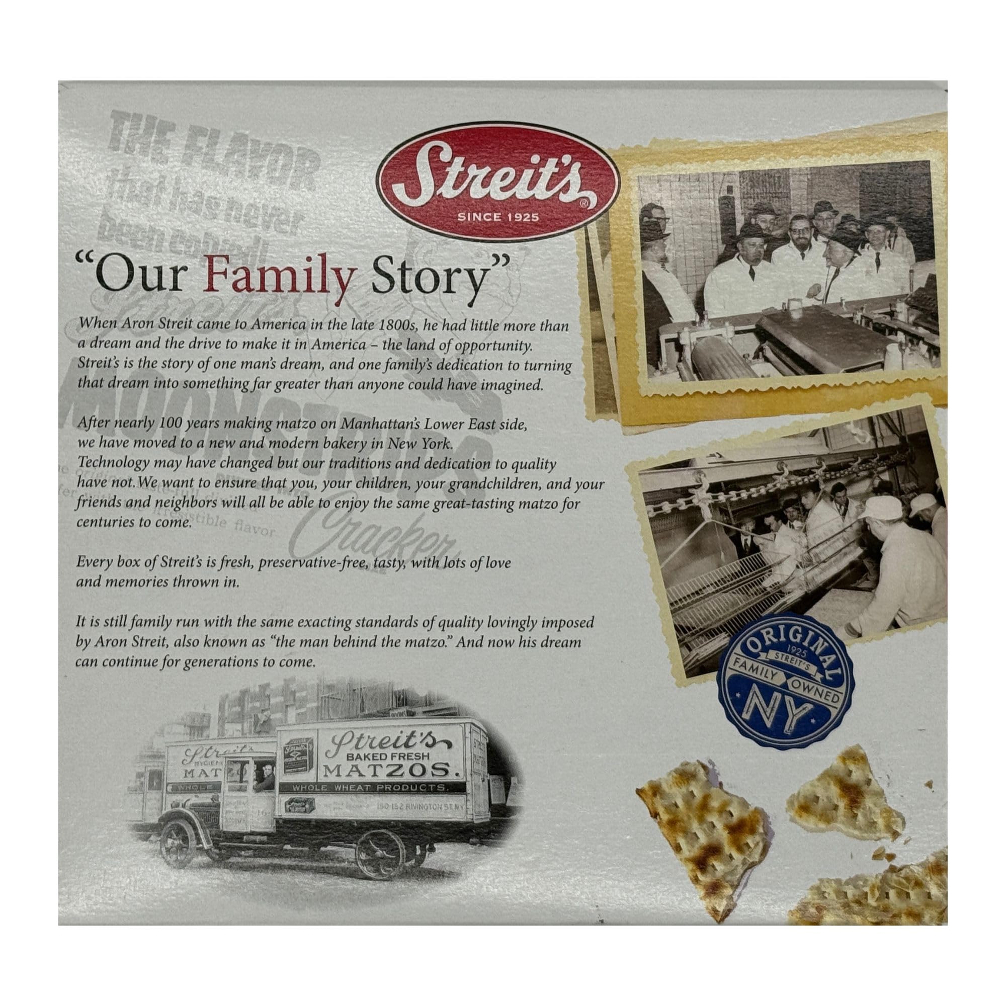 Streit's Egg & Onion Matzo 11oz pack displayed on kitchen counter