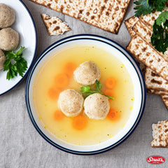 Streit's gluten-free matzo ball mix ready-to-simmer bowl, quick weeknight meal.