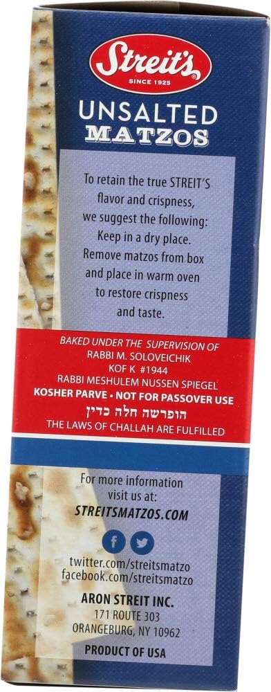 Streit's Matzo trio on counter, showcasing pairing versatility with soups and salads.