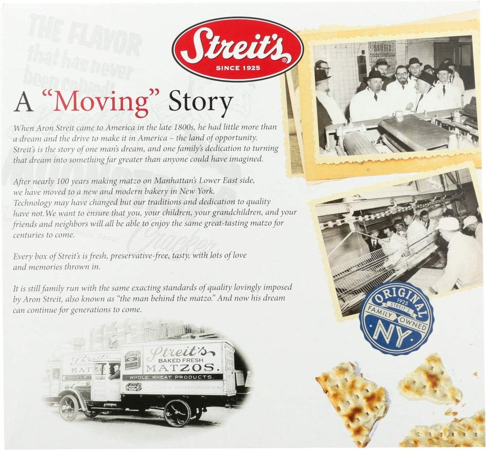 Streit's Unsalted Matzo slices with crisp edges, ready for spreads and cheeses.
