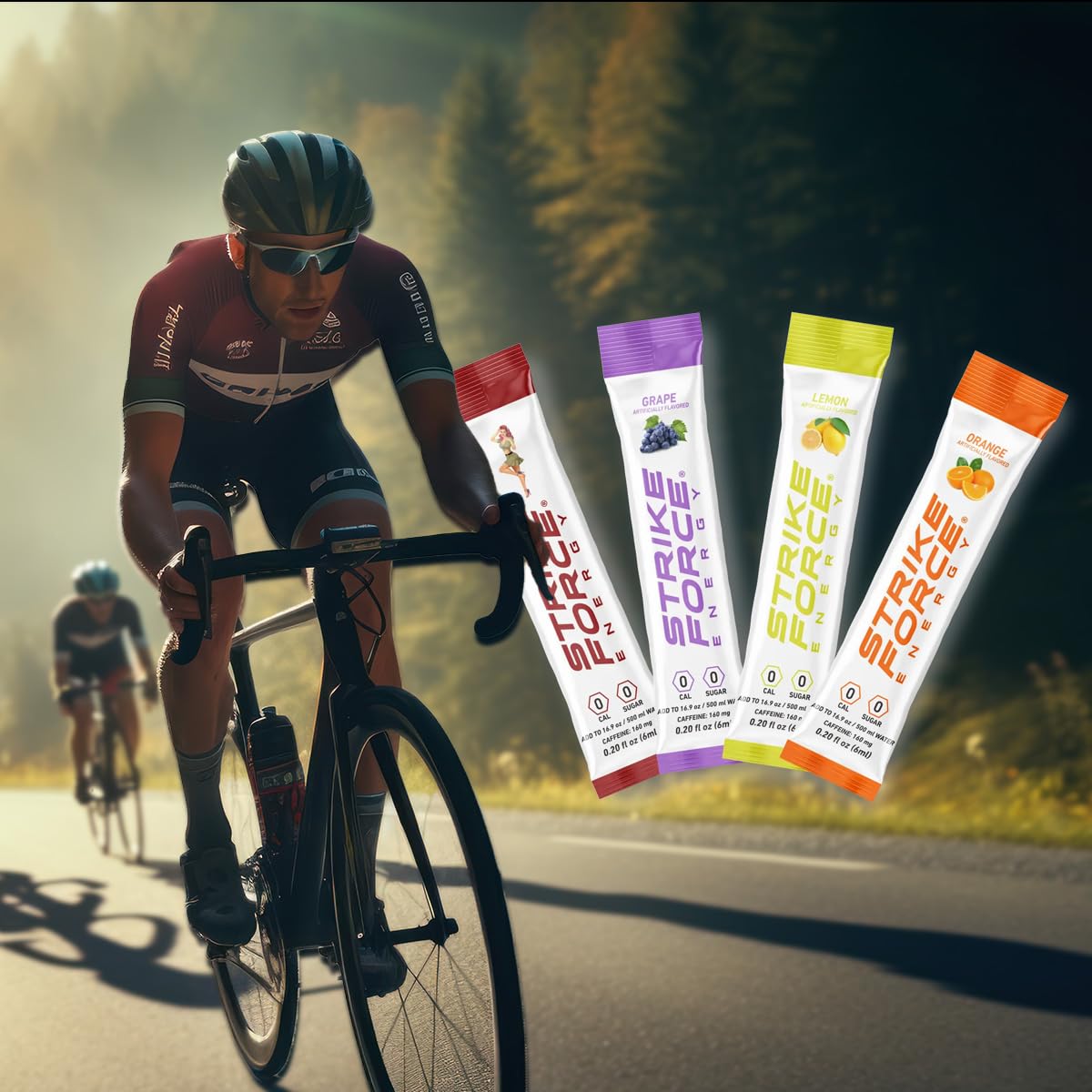 Strike Force Energy made in USA packet celebrates American production.