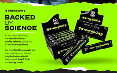 StrikeGum illustration of Alpha GPC and caffeine ingredients for smart energy
