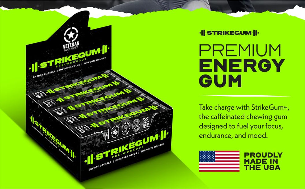 StrikeGum Made in the USA badge on packaging
