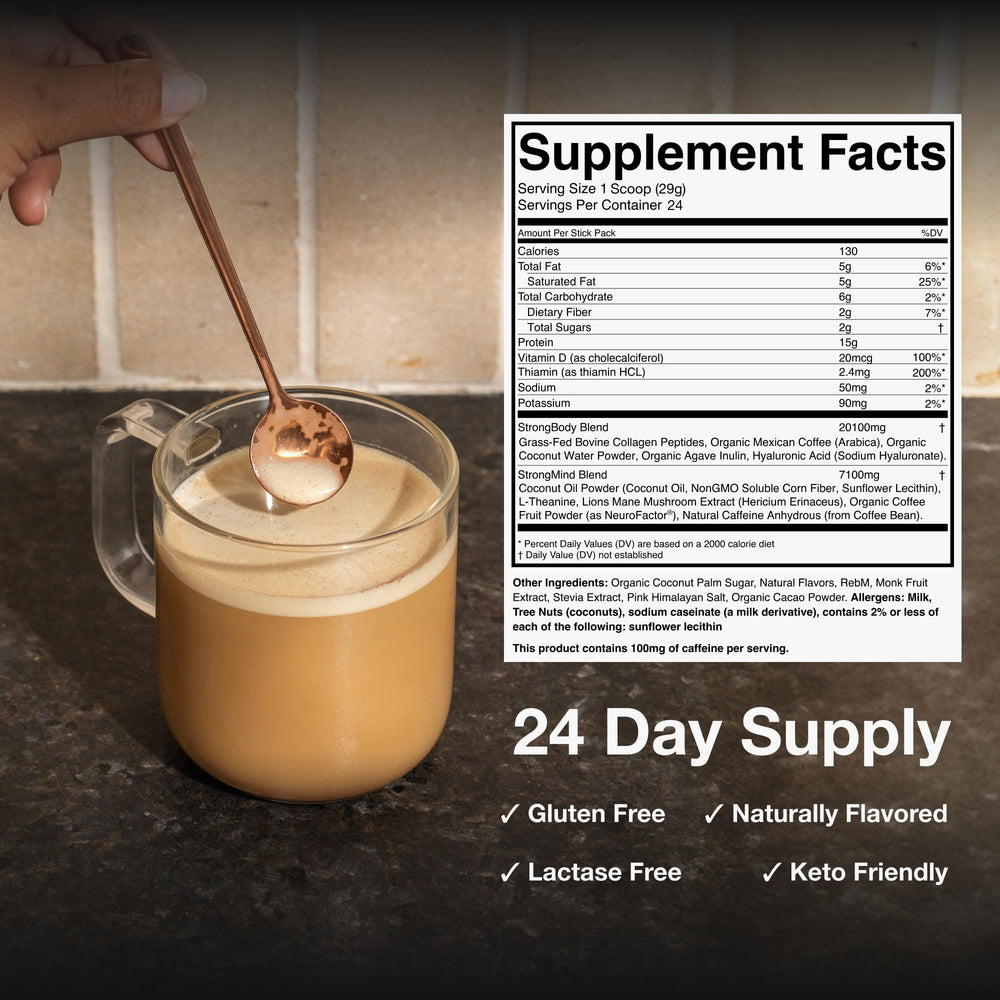 Strong Coffee Company Lion's Mane and nootropics blend for mental clarity.