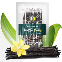 STRONGUS Madagascar vanilla beans vacuum-sealed for fresh baking flavor.
