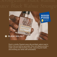 Closeup of real walnuts and spices used in the bitters