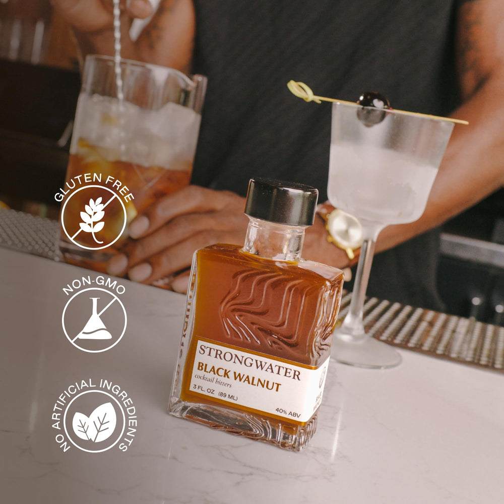 Old Fashioned featuring Black Walnut Bitters for a savory finish