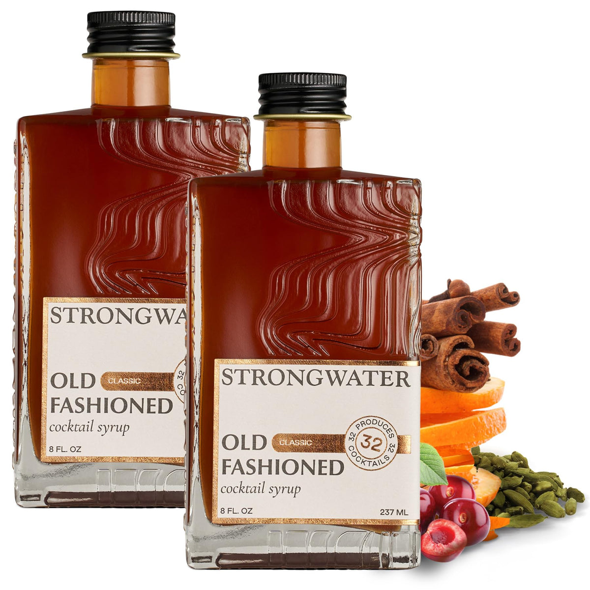 Strongwater Old Fashioned Mix bottle on bar ready for quick cocktails