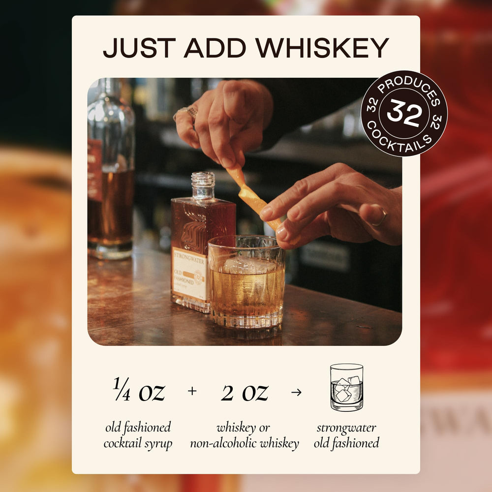 Strongwater ritual-ready pour over ice demonstrates quick, stylish service.