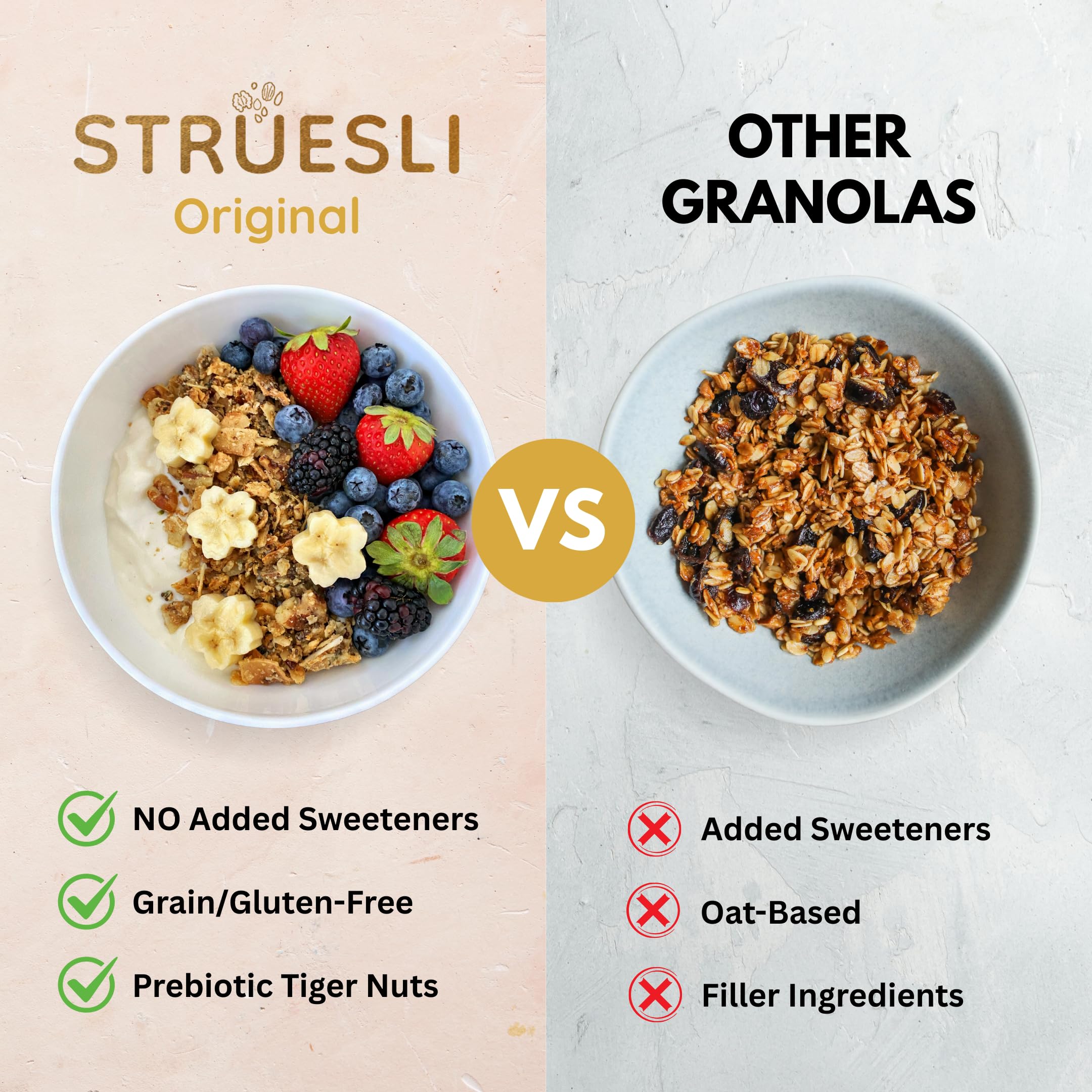 Struesli chia seeds closeup, shows nutrient-dense texture.