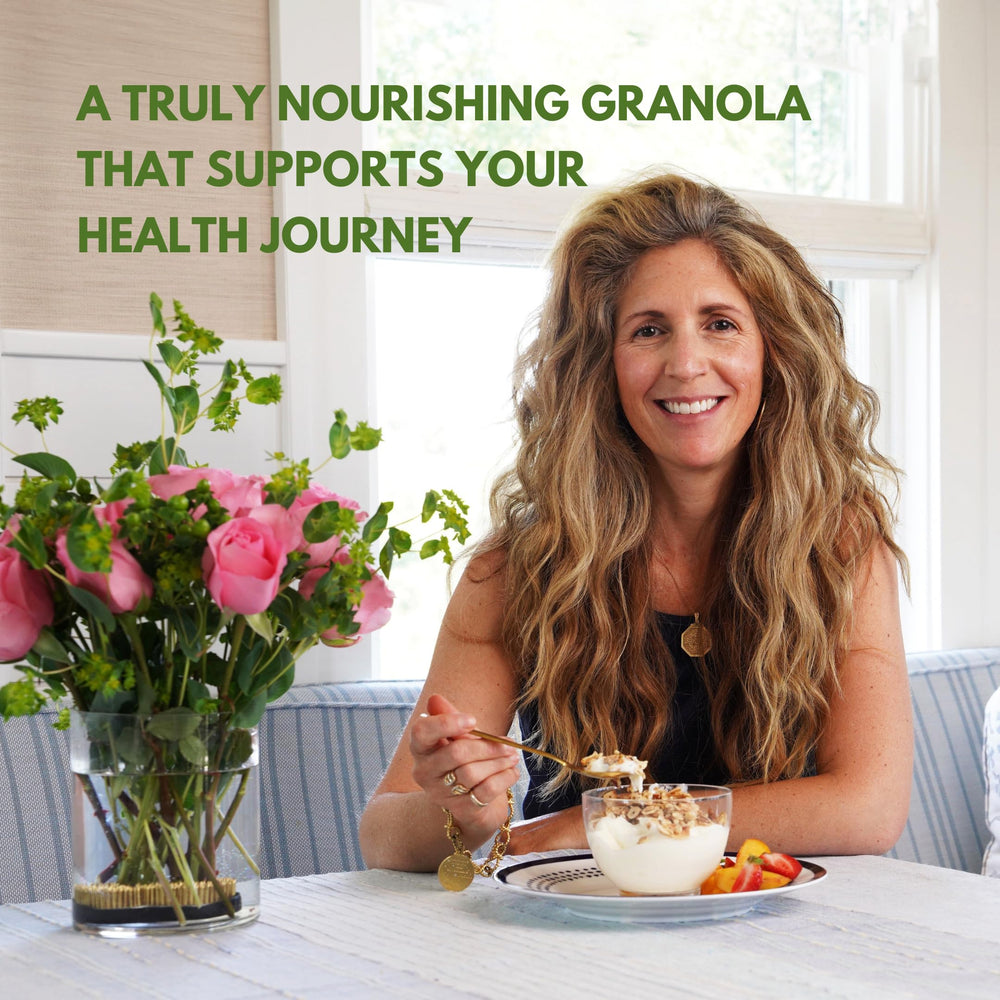 Struesli Savory + Seed Granola sea salt detail—bold savory flavor.