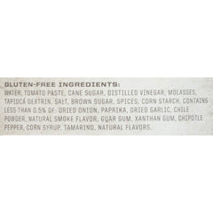 Close-up of Stubb's label detail highlighting gluten-free and non-GMO attributes.