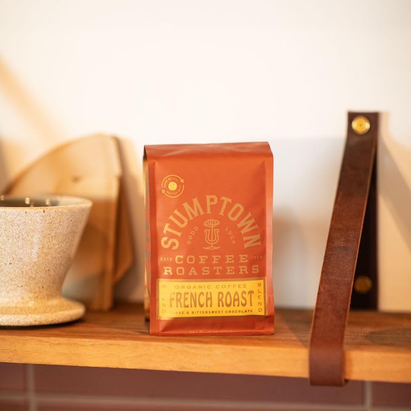 Stumptown dark roast grounds ready for drip or espresso