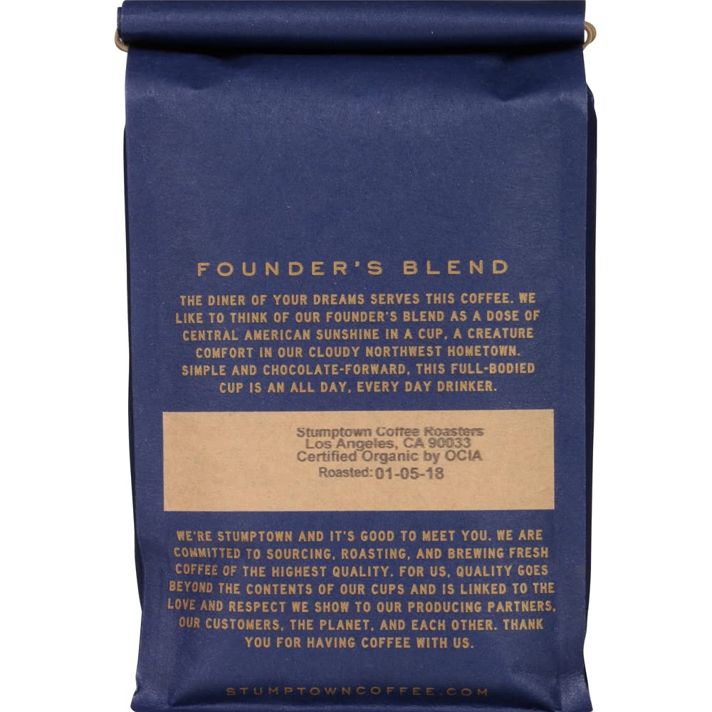 Stumptown Founder's Blend brewed cup with inviting aroma.