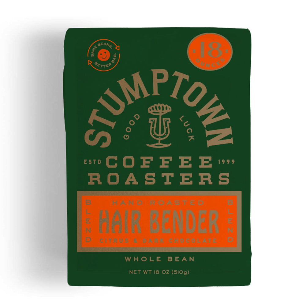 Stumptown Hair Bender 18oz bag showing packaging for freshness.