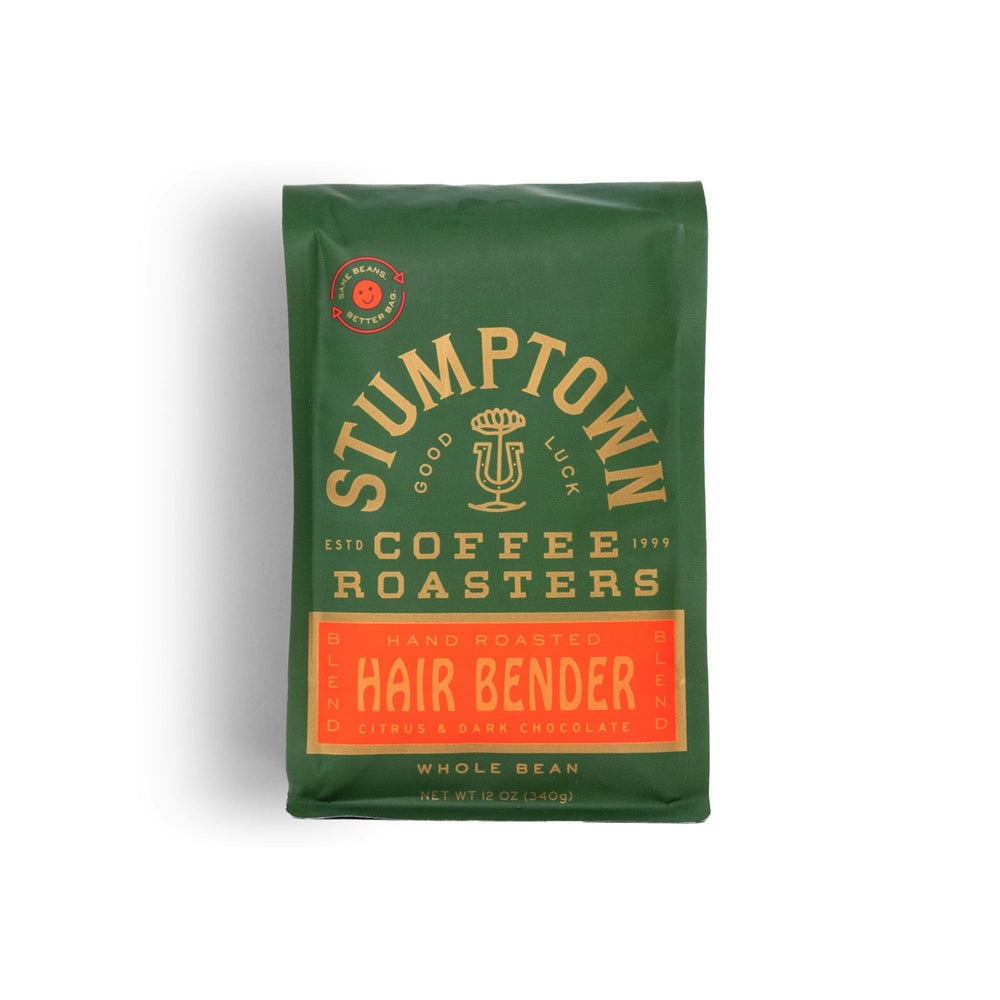 Stumptown Hair Bender coffee bag with fresh aroma, ideal for a morning brew