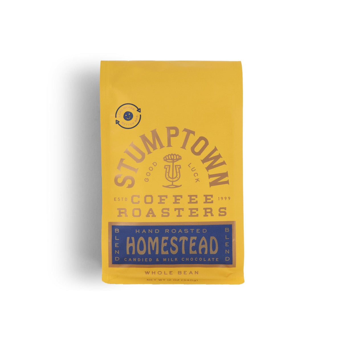 Stumptown Homestead Blend bag front, ready for home brewing.