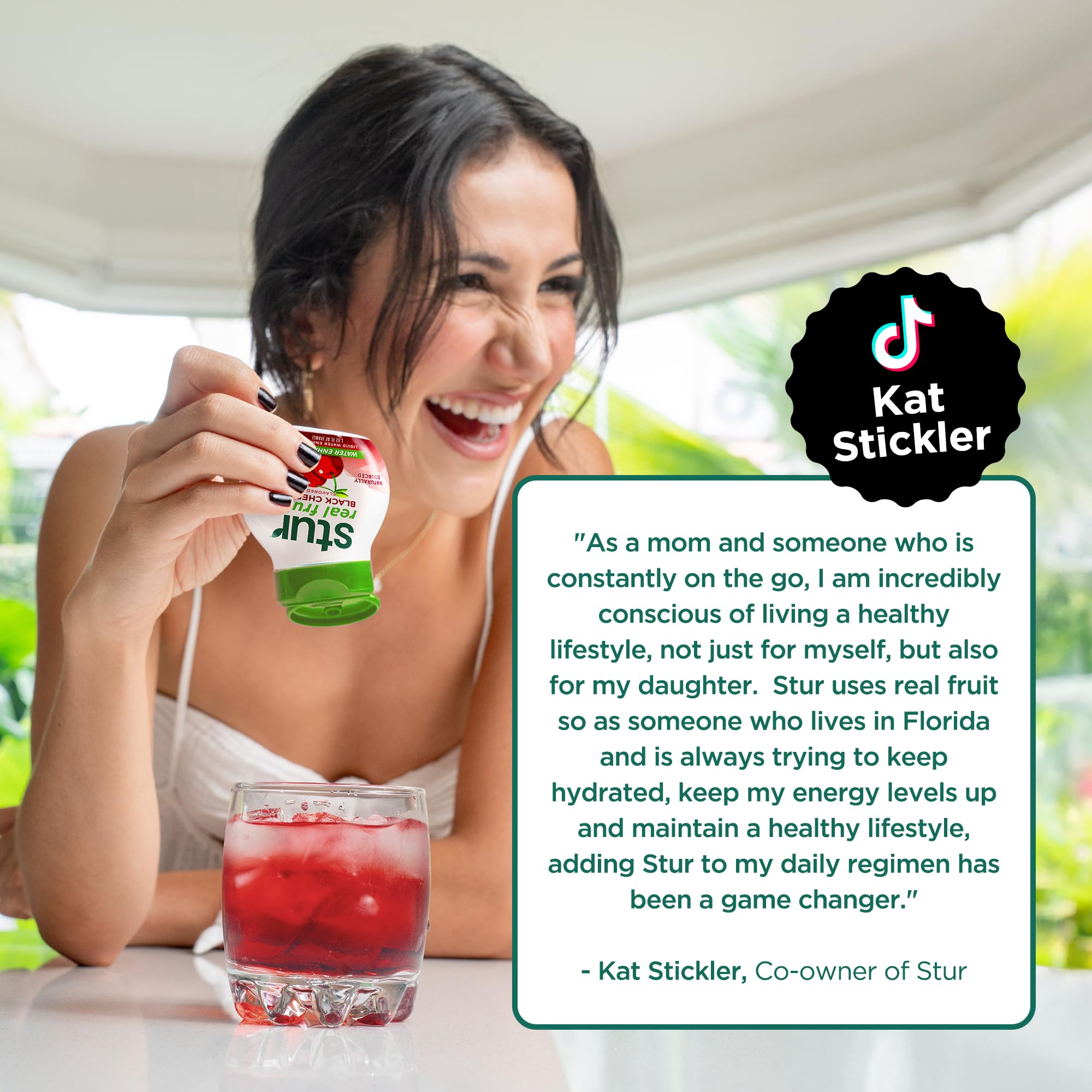 Stur easy-dispense action shows controlled flavor delivery.
