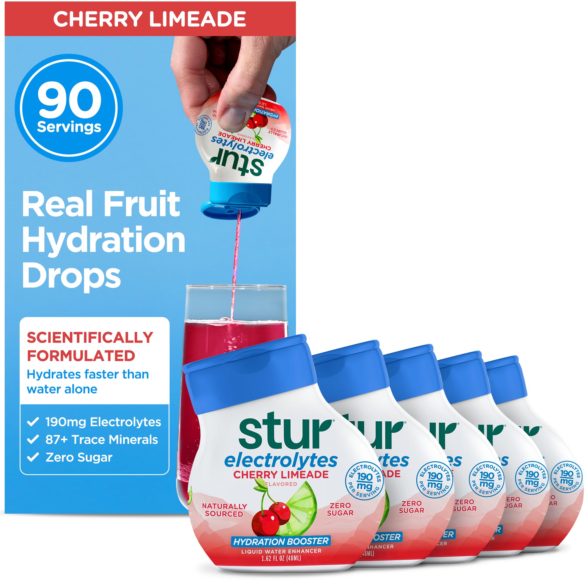 Stur Cherry Limeade bottle for on-the-go hydration