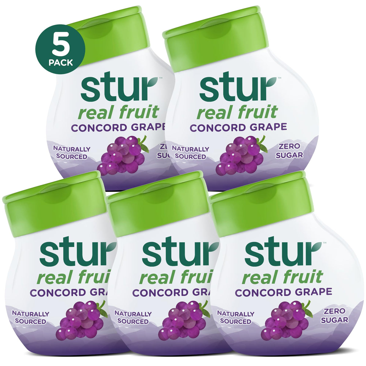 Stur Concord Grape bottle close-up for on-the-go hydration with natural sweetener