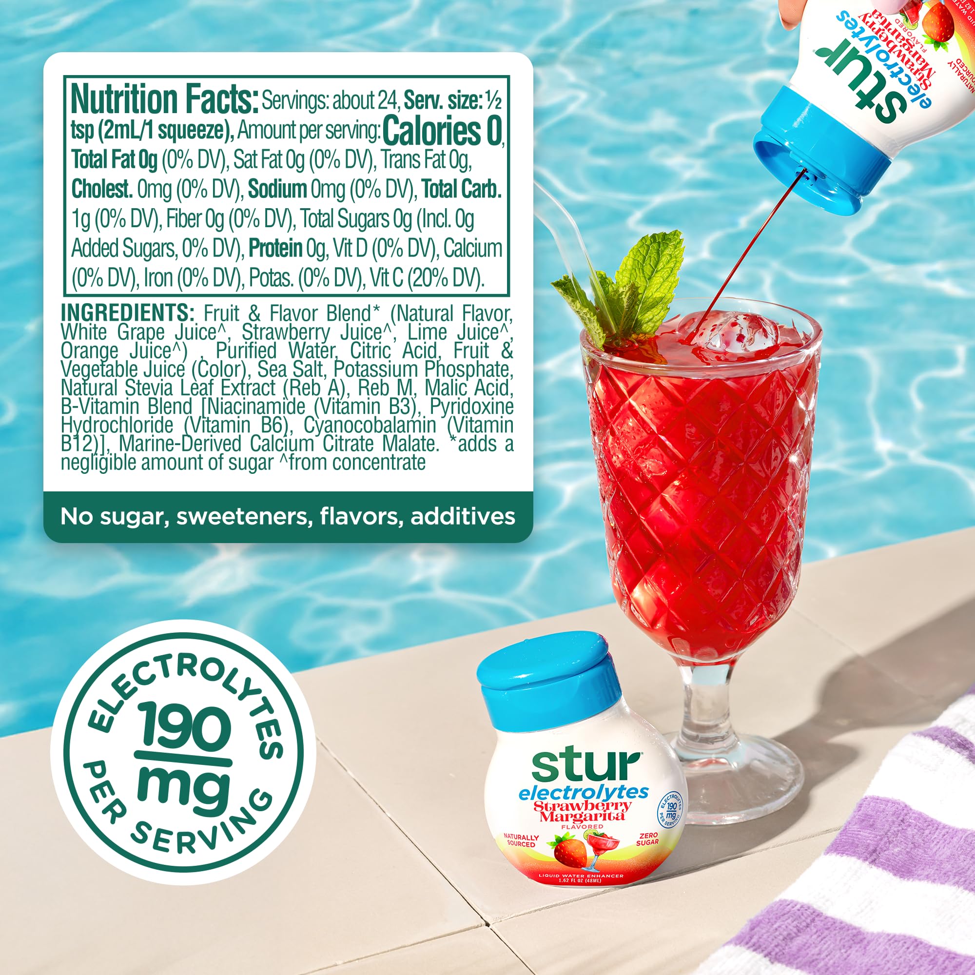 Glass with Stur mocktail pack for crisp refreshing water flavor